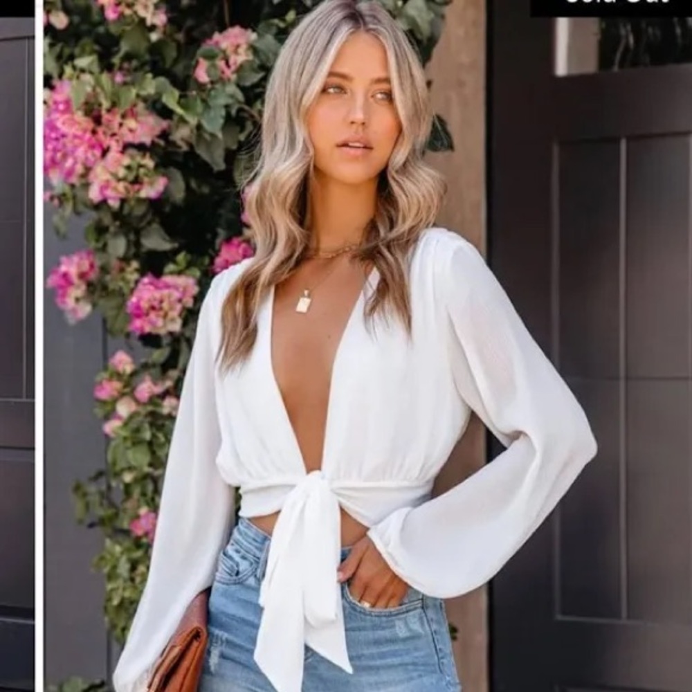 Vici Collection Vittoria Front Tie Crop Too